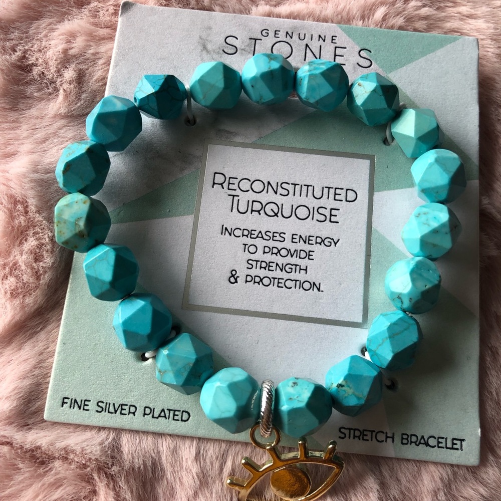 Reconstituted Turquoise Bracelet